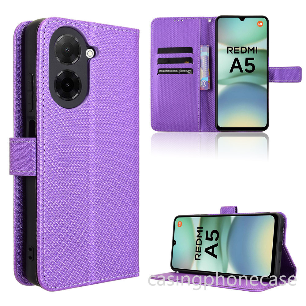 เคสโทรศัพท์สําหรับ ﻿ Redmi A7 Pro A7Pro A5 A4 A3 14C 17C 14R 4G 5G 2026 Flip Leather Casing Card Slo