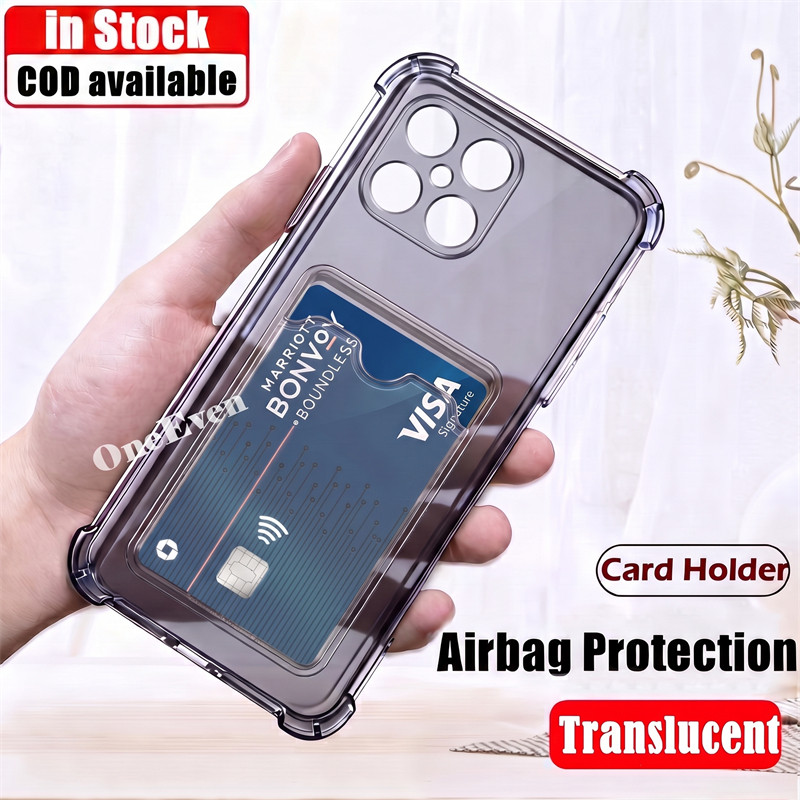 สําหรับ Huawei Honor X8 4G TFY-LX1 TFY-LX2 TFY-LX3 ซิลิโคนนุ่มช่องใส่การ์ดกระเป๋าสตางค์ Jelly Case S
