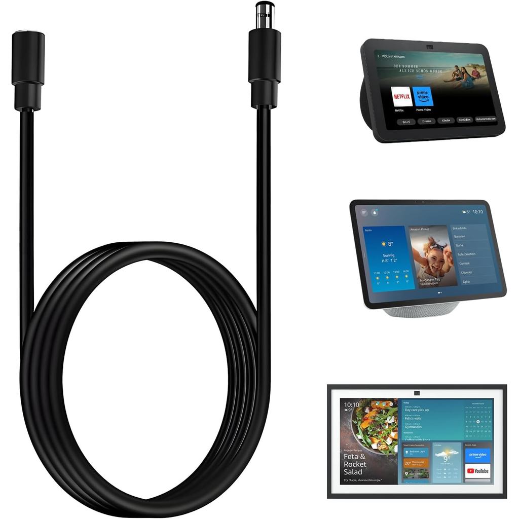 สายต่อ Echo Show 10 ฟุต 18AWG สําหรับ Echo Show 21, Show 15, 10 (3rd Generation), 8, (รุ่นที่ 2), แล