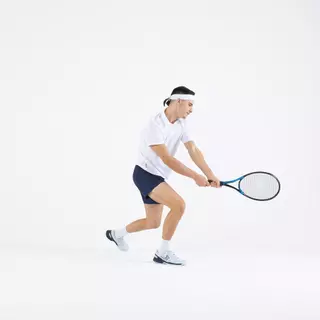 Decathlon 700 Tennis Badminton Padel Table Tennis Squash Polo Shirt เสื้อโปโลเล่นเทนนิส รุ่น Dry 100 - White