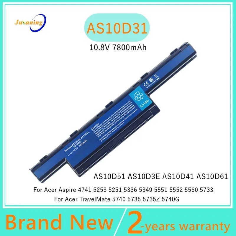 แบตเตอรี่แล็ปท็อปสําหรับ Acer Aspire 7750 7750G 7750ZG AS5741 TravelMate 4370 4740 4740G 4740Z 5335 