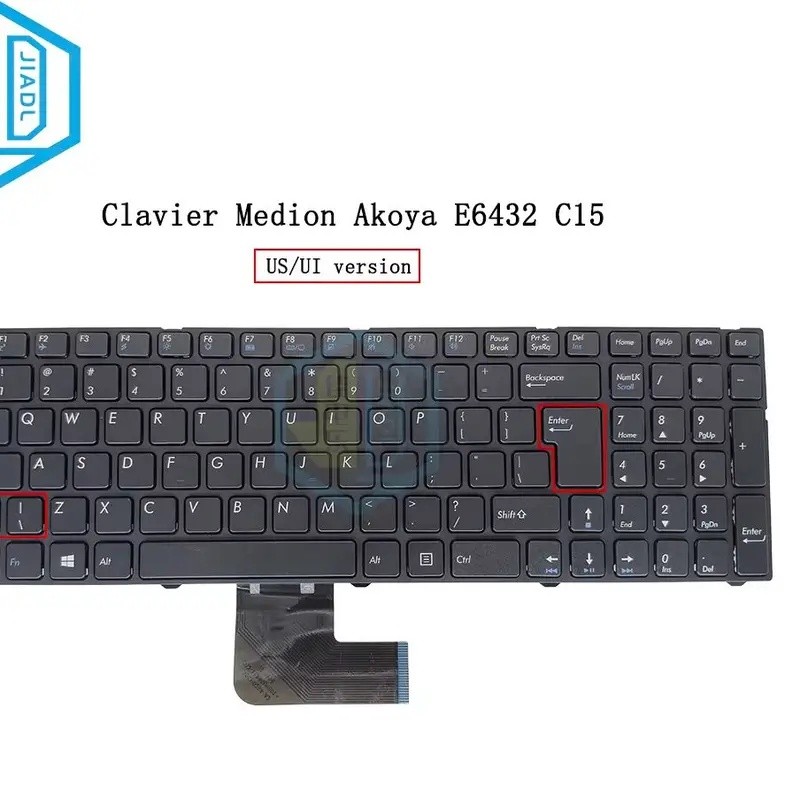 ใหม่ UI US ภาษาอังกฤษแป้นพิมพ์แล็ปท็อปสําหรับ Clavier Medion Akoya E6432 C15 MD99970 MD60665 MD60450