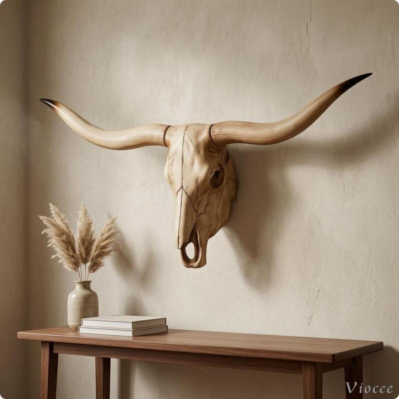 [Viocee] Wildlife Cranium Wall Decor Skeletal-Like Resin Cranium Wall Mount รายละเอียดที่สมจริง