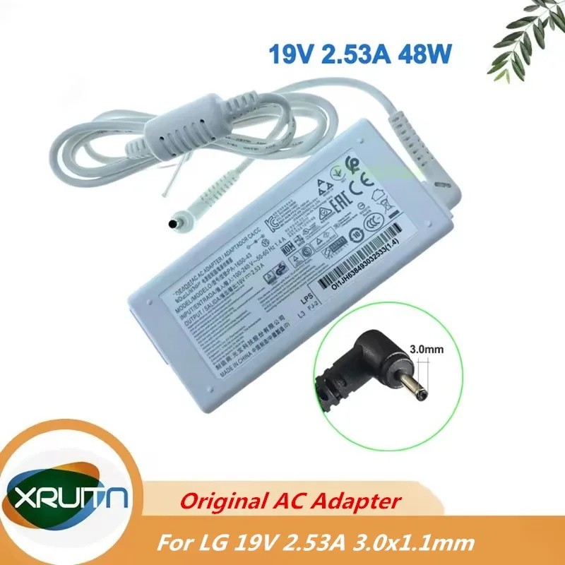 19V 2.53A อะแดปเตอร์ 48W สําหรับ LG กรัม 14T990 14T90P 14Z90N 14Z950 14Z960 14Z970 14Z980 14Z990 EAY