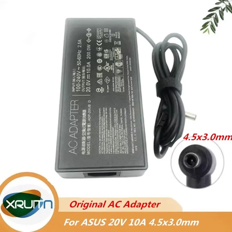 Original 20.0V 10.0A 200.0W 4.5x3.0 มม.4.5 มม.ปลั๊ก ADP-200JB H A20-200P1A แหล่งจ่ายไฟอะแดปเตอร์ AC 