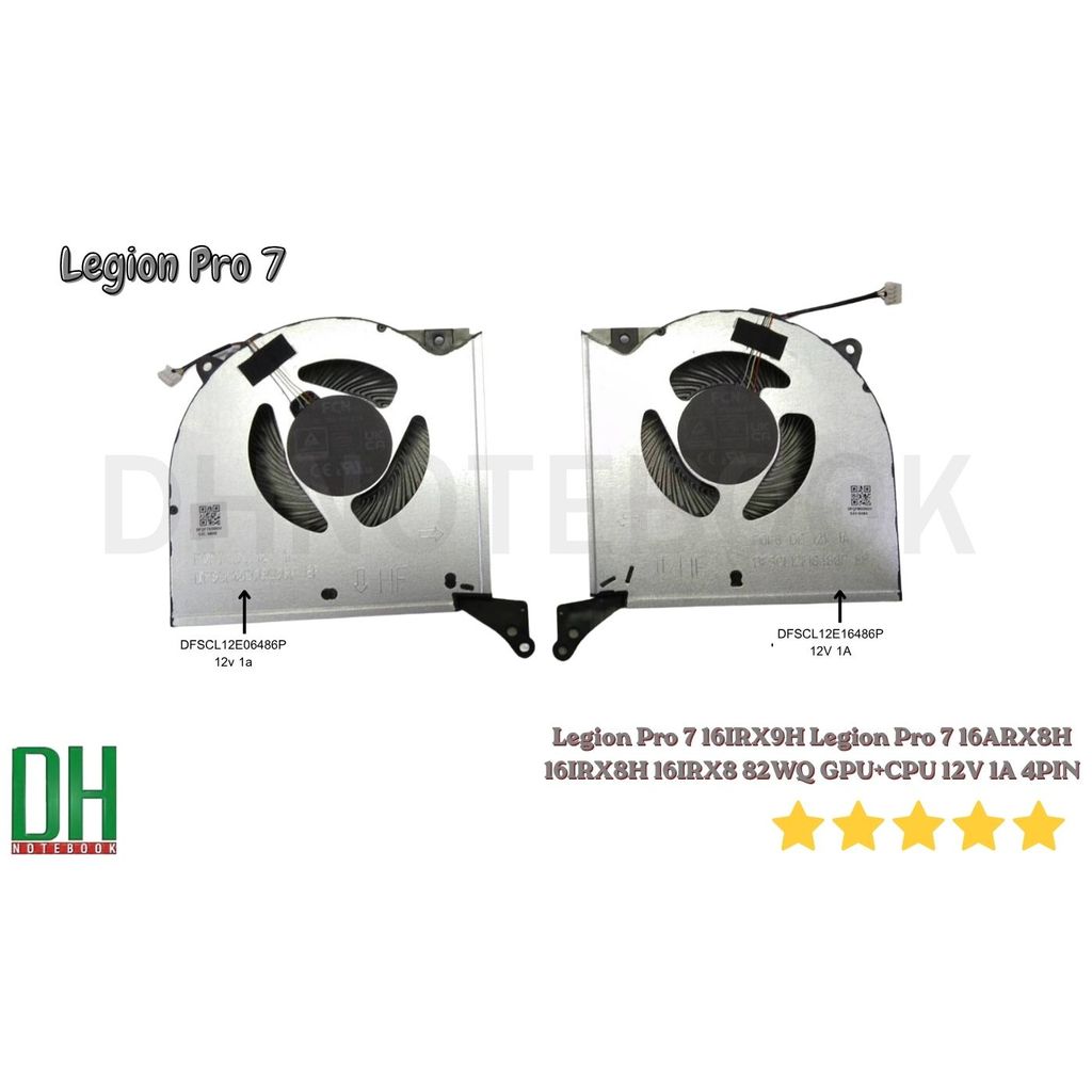 อะไหล่พัดลม สำหรับเปลี่ยน รุ่น  Legion Pro 7 16IRX9H  Legion Pro 7 16ARX8H 16IRX8H 16IRX8 82WQ GPU+C