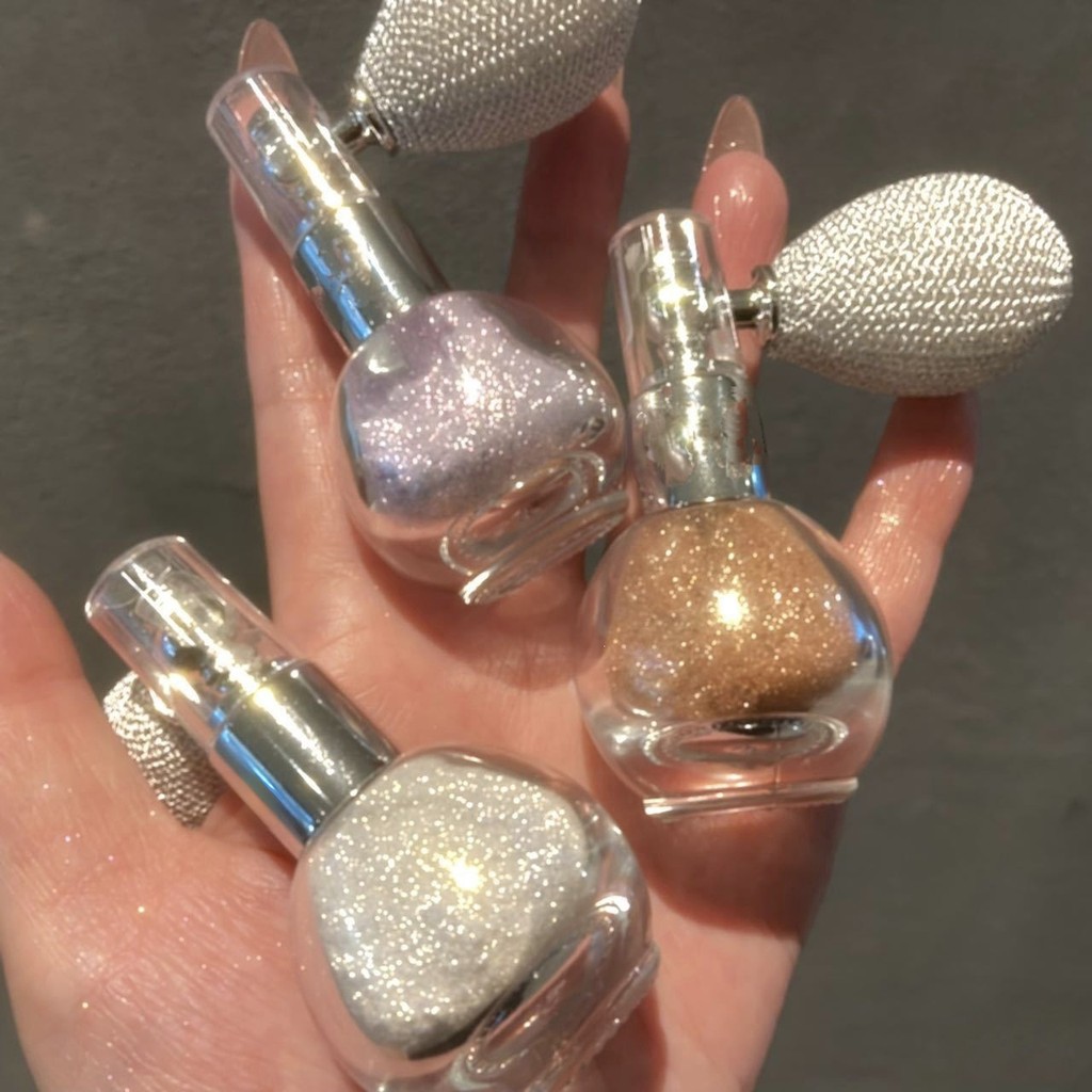 สไตล์ใหม่/BOLANYA High Gloss Glitter Spray Shiny Pearlescent Hair Body Shiny Repair Loose Powder Set