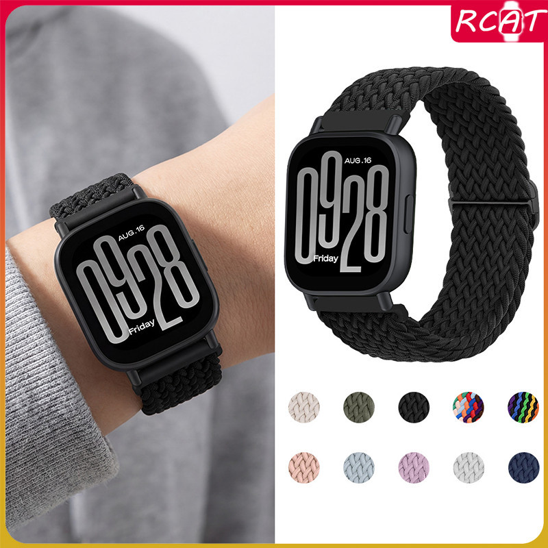 สายพานไนล่อนถัก 22 มม 20 มม for Redmi Watch 5 Active/5 Lite for Garmin Watch Forerunner 165 570 265/Huawei/Amazfit Bip 6