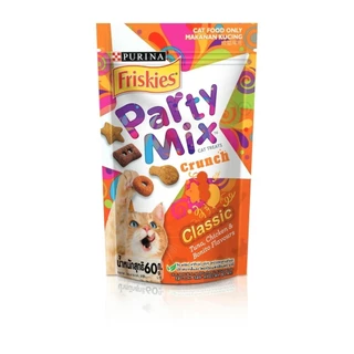 [เลือกรสชาติได้] Purina Friskies Party Mix ขนมแมว 60 g x8 ซอง