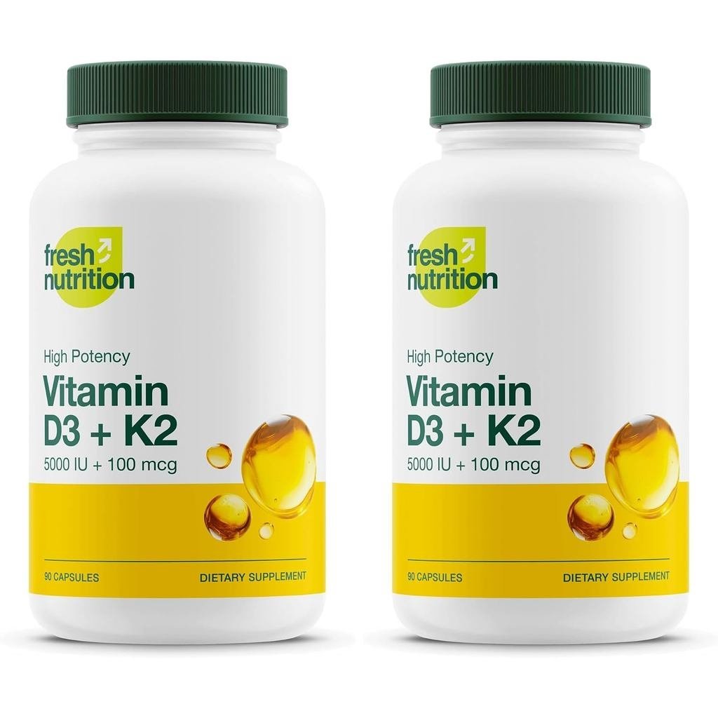 Nutrition egan itamin D3 K2 s - 5000 IU D3 100mcg K2 as MK-7 for Optimal Absorption - Immune th, Bon