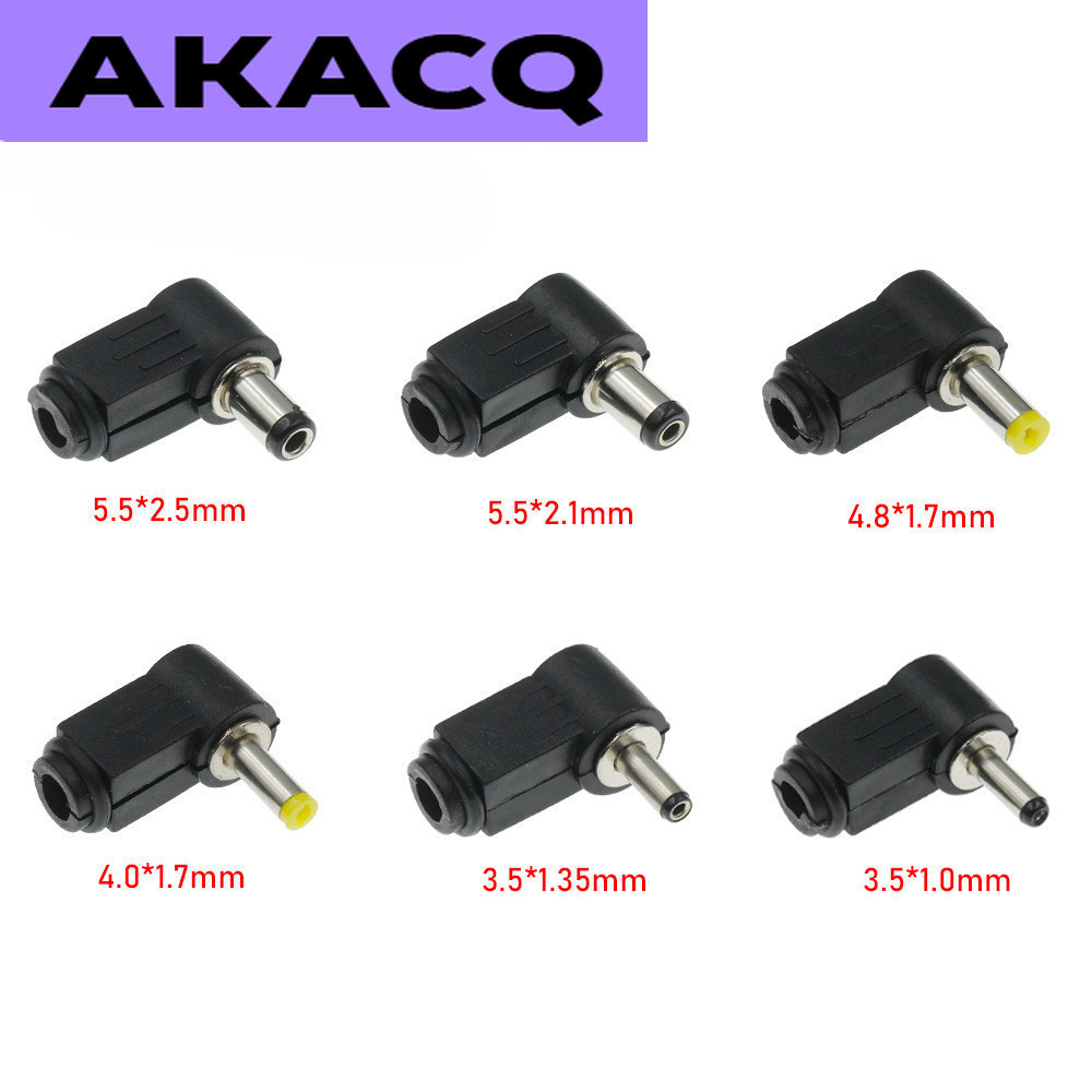 1PCS DC ปลั๊ก 90 องศาข้อศอก 5.5*2.1 มม.DC ปลั๊กไฟสายไฟ 5.5*2.5 มม.เชื่อมลวดประเภท 4.8x1.7 มม.4.0x1.7 มม.3.5x1.35 มม.