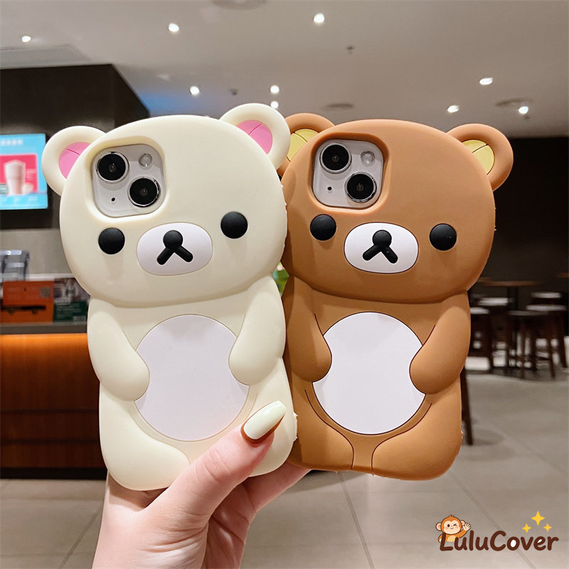 หมีน่ารักสําหรับRealme Q5 Q5i Q3 Pro Carnival Q3S Q3T Q3i X7 Max 5G 4G 3D Rilakkumaเคสโทรศัพท์น่ารัก