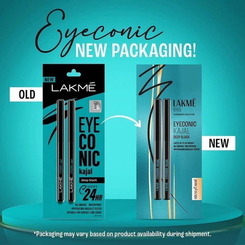 ✨อินเดีย Original LAKMÉ Eyeconic Kajal Eyeliner Non-Waterproof/Non-Smudge-Resistant 5.5p