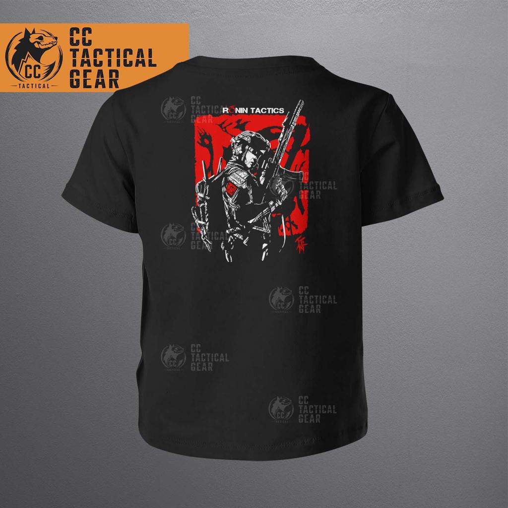 พร้อมส่ง Ronin Tactics ยุทธวิธีพิมพ์เสื้อยืดผู้ชาย 100% Premium Cotton สบายๆหลวมรอบคอเสื้อแขนสั้น