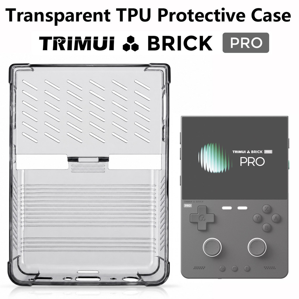 กรณี TPU โปร่งใสสําหรับ Trimui Brick Pro คอนโซลแบบพกพา Soft Protector สําหรับ Trimui Brick Pro เกมอุ