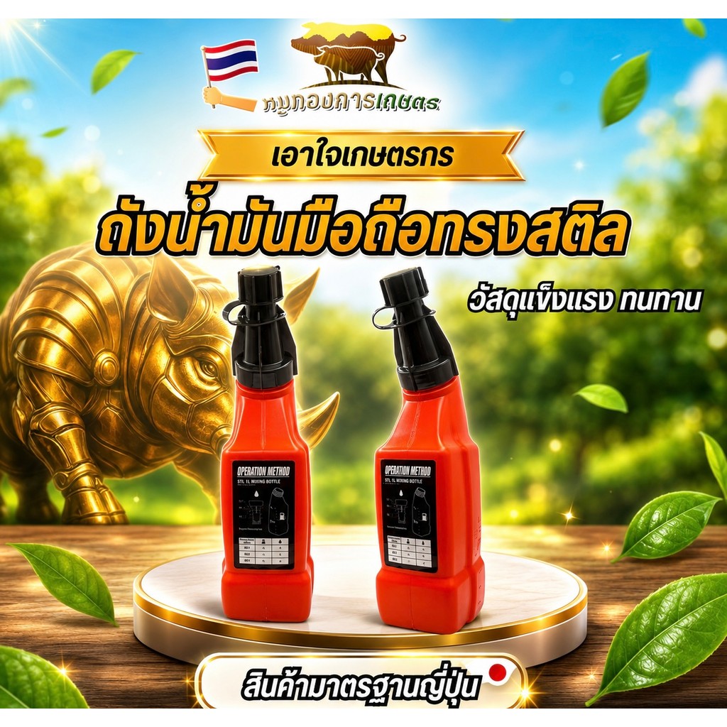 ถังน้ำมันตัดหญ้ามือถือ ทรงสติล ถังน้ำมันเชื้อเพลิง ถังหนา ปิดสนิท ถังน้ำมันคุณภาพดี