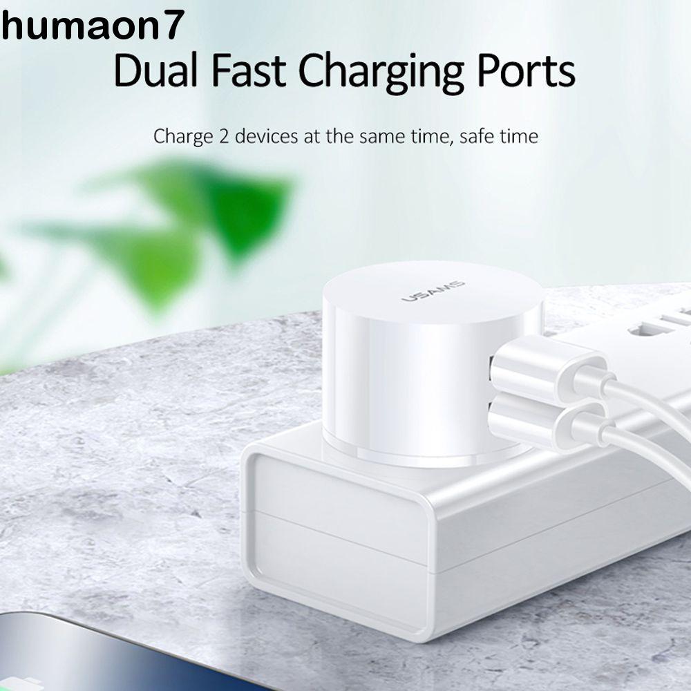 HUMAON เครื่องชาร์จโทรศัพท์มือถือ EU Universal Dual USB Quick Charge Travel Charger Charger Adapter 