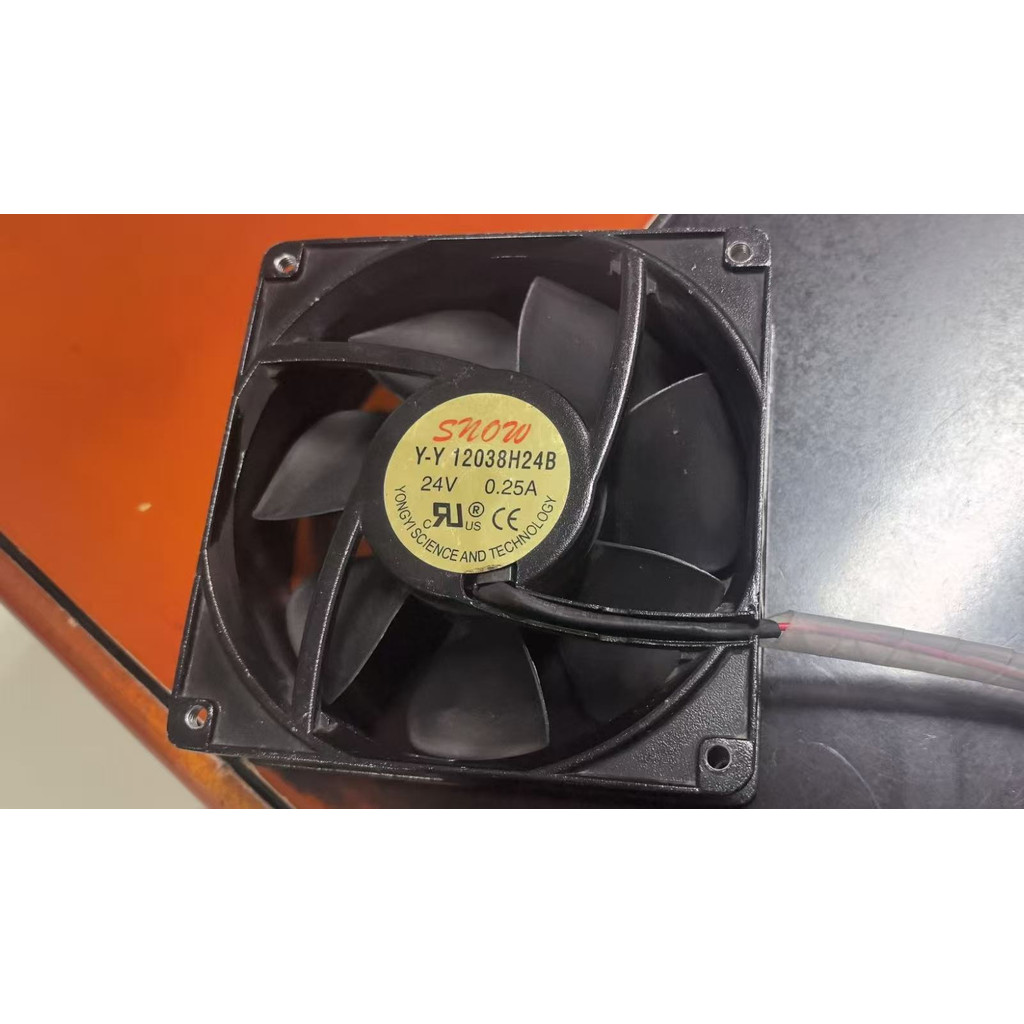 24V 0.30 A Y-Y12038H24B 12CM พัดลมระบายความร้อนอินเวอร์เตอร์ 2 สาย