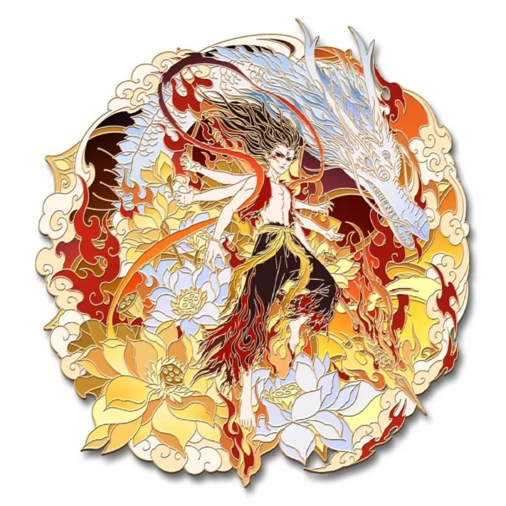[Warm Bud Mother Baby Shop] Nezhas Demon Child Haunted Sea Merchanting Nezha Ao Bing Metal High-Valu