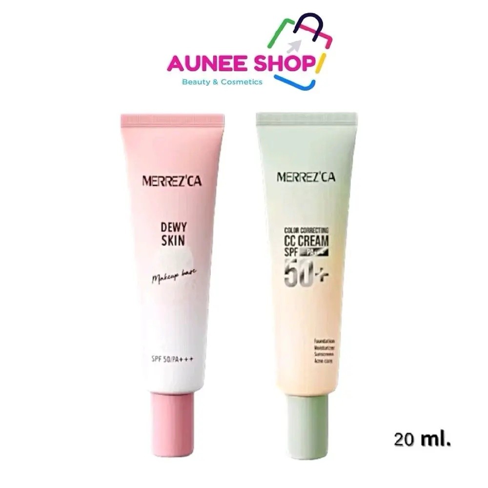 (หลอด)Merrezca เบส ไพรเมอร์ CC ครีม 20 มล. / Merrezca ดิวอี้ สกิน เมคอัพ เบส 20 มล.