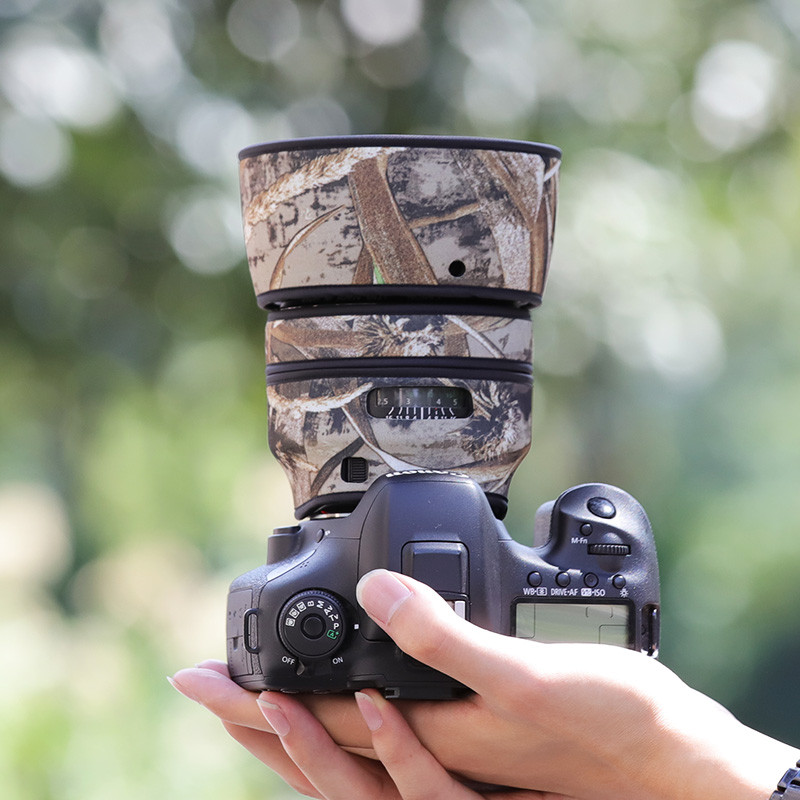เหมาะสําหรับ CANON CANON SLR EF85mmF1.2L รุ่นที่ 1 I รุ่นที่ 2 II เลนส์ลายพรางเสื้อโค้ทเคสป้องกัน US