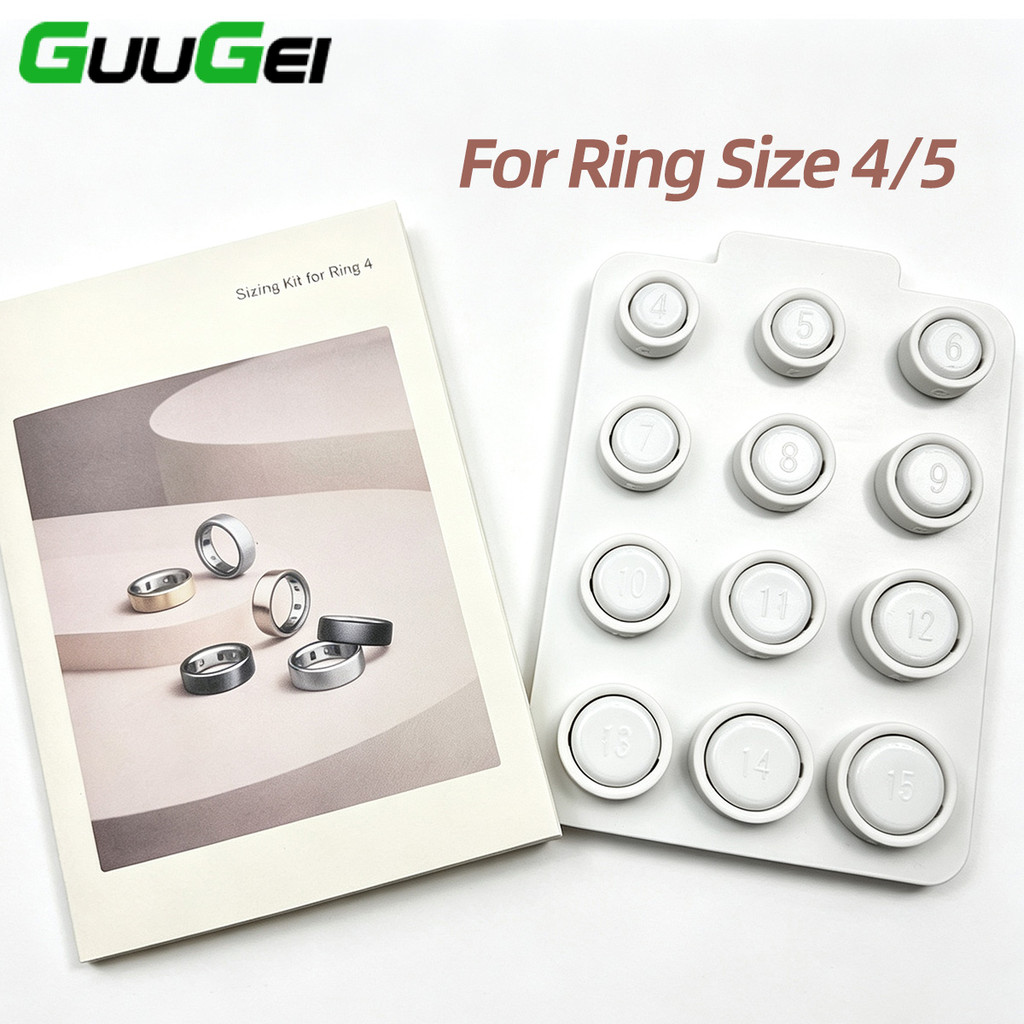 Guugei Silicone Oura Ring 4/5 Sizing Kit สําหรับการเลือกขนาดแหวนที่แม่นยํา