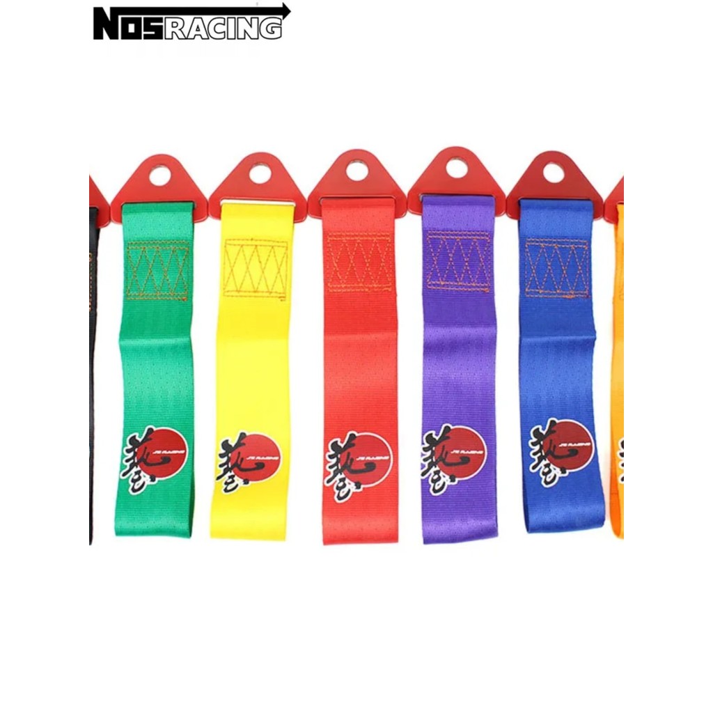 Jsracing การปรับเปลี่ยนรถ Universal Trailer Strap Trailer Rope Strap Nylon Traction Unique Decorativ