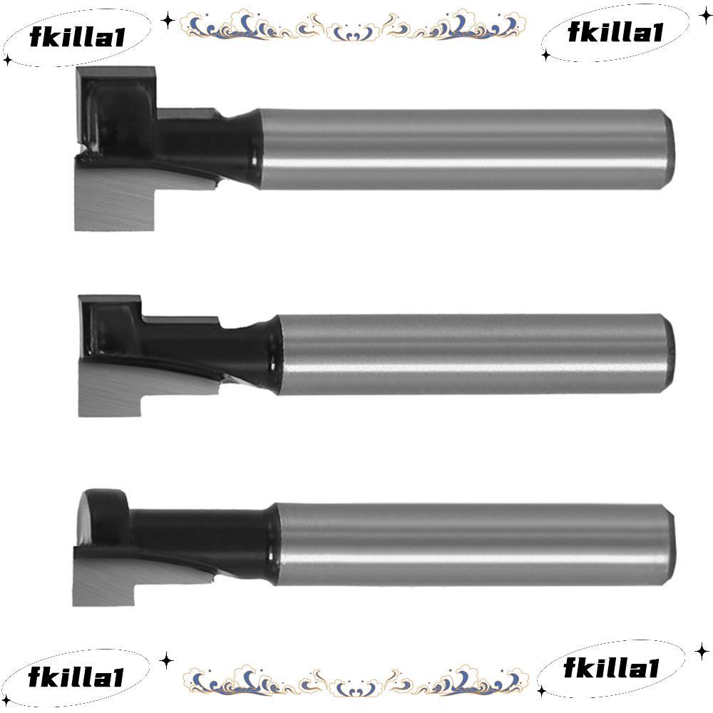 FKILA 3 ชิ้น T Slot Router Bit, 5/16in 3/8in 1/2in ตัดเส้นผ่านศูนย์กลาง 1/4in Shank Keyhole Router B