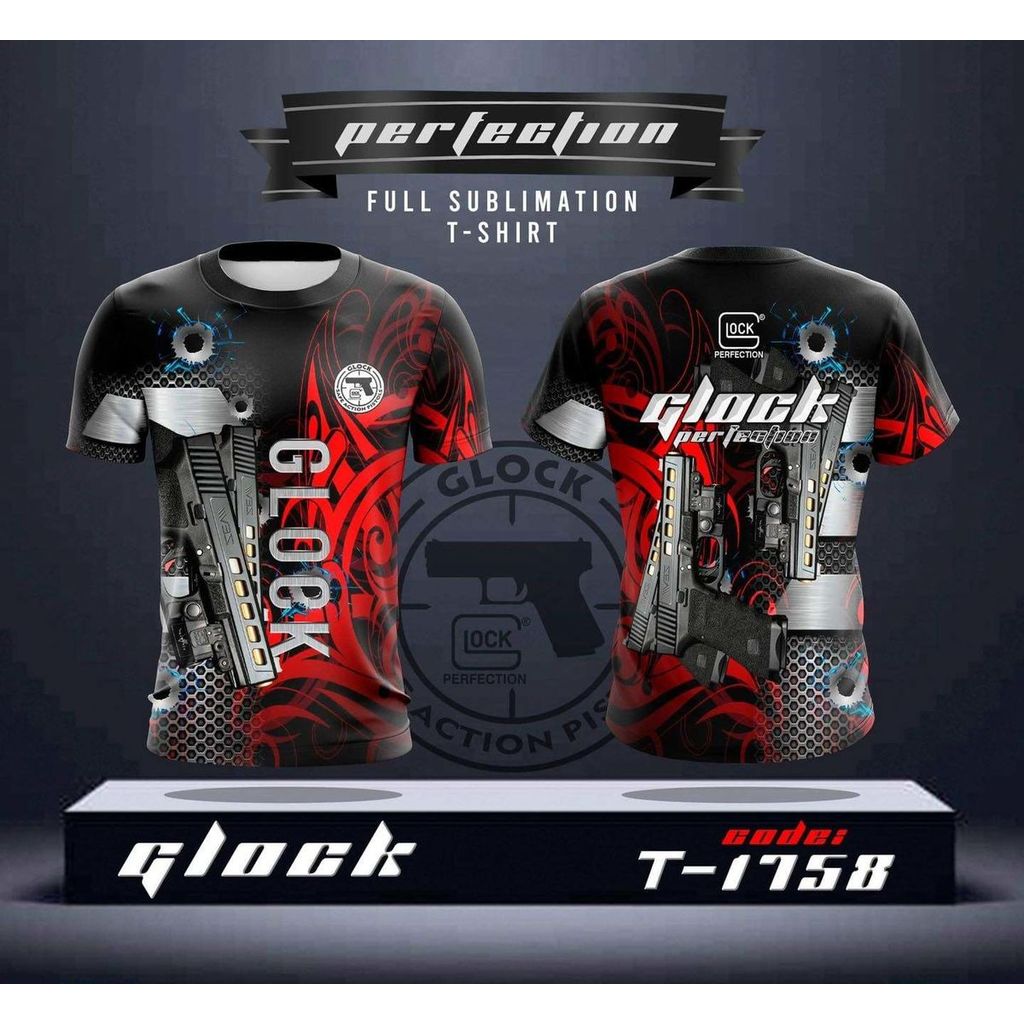 NEW GLOCK 3D MAN SHIRT Fully sublimated 3D T Shirt Style16 2XS-6XL