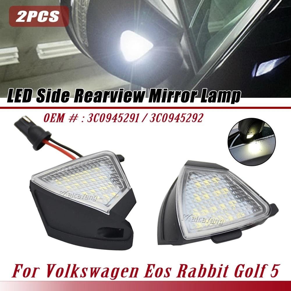 2 ชิ้น Canbus Led ภายใต้กระจกมองข้าง Puddle Light ยินดีต้อนรับโคมไฟสําหรับ VW Golf 5 GTI MK5 MKV Pas