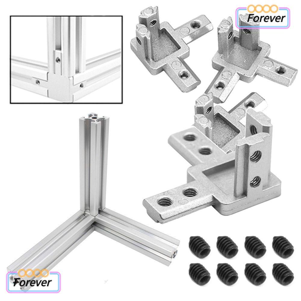 FOREVER End Corner Aluminium Alloy 2020 3030 4040 Series Slot Aluminium Extruction Profile 3-Way