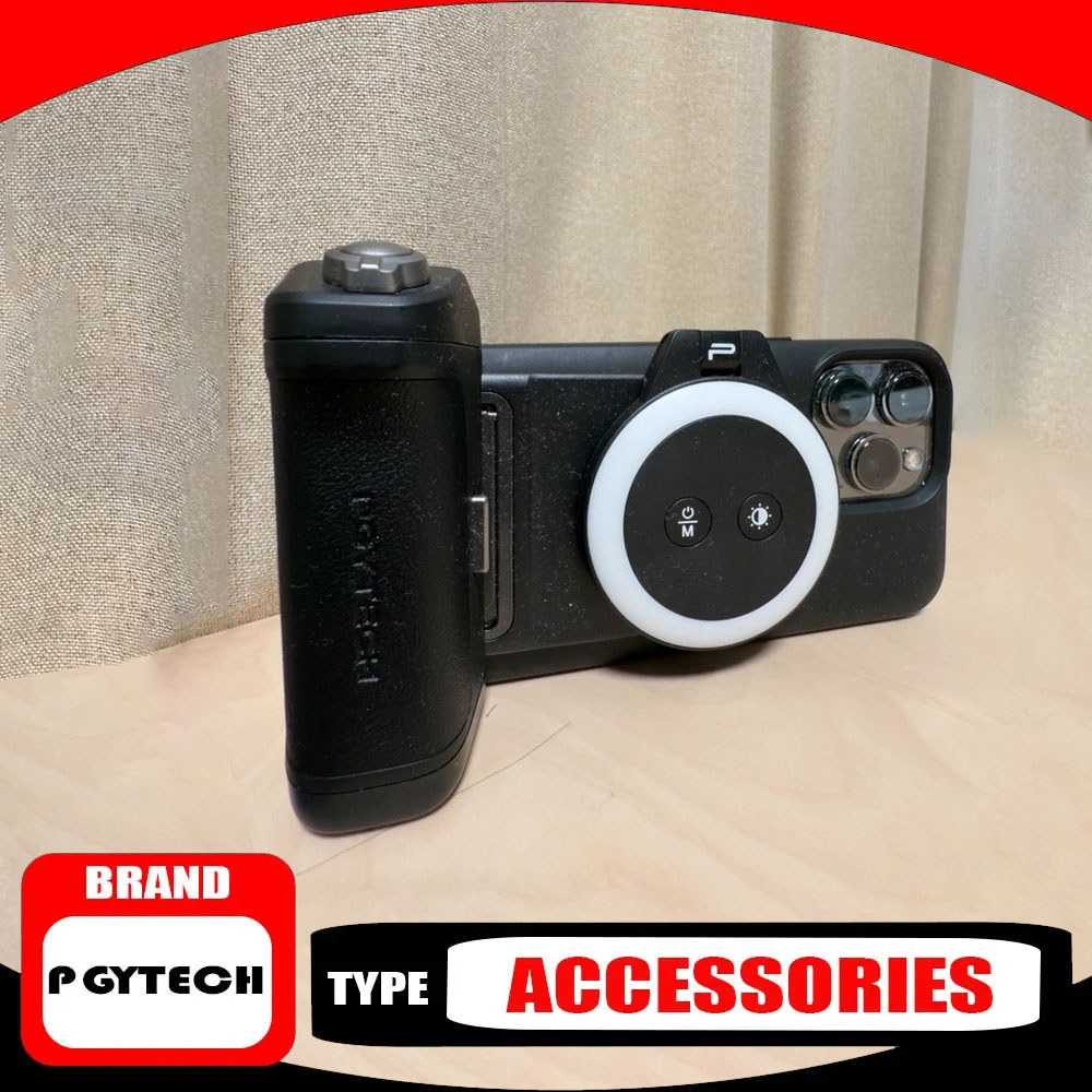 PGYTECH MagCam2 ด้ามจับถ่ายภาพมือถือ, ไฟเติมมือถือ, รีโมทคอนโทรลบลูทูธแบบแม่เหล็ก, การชาร์จแบบไร้สาย