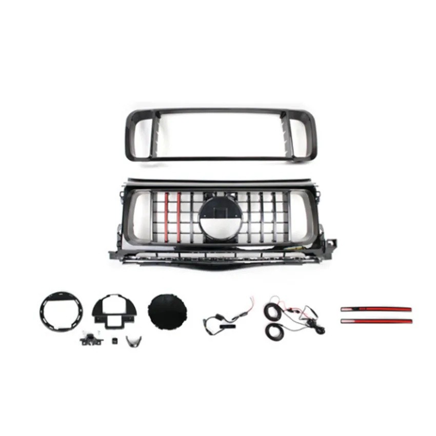 NASF W464 G63 R สไตล์แห้งคาร์บอนไฟเบอร์ด้านหน้ากระจังหน้าสําหรับ Mercedes Benz G Class G63 W464 W463