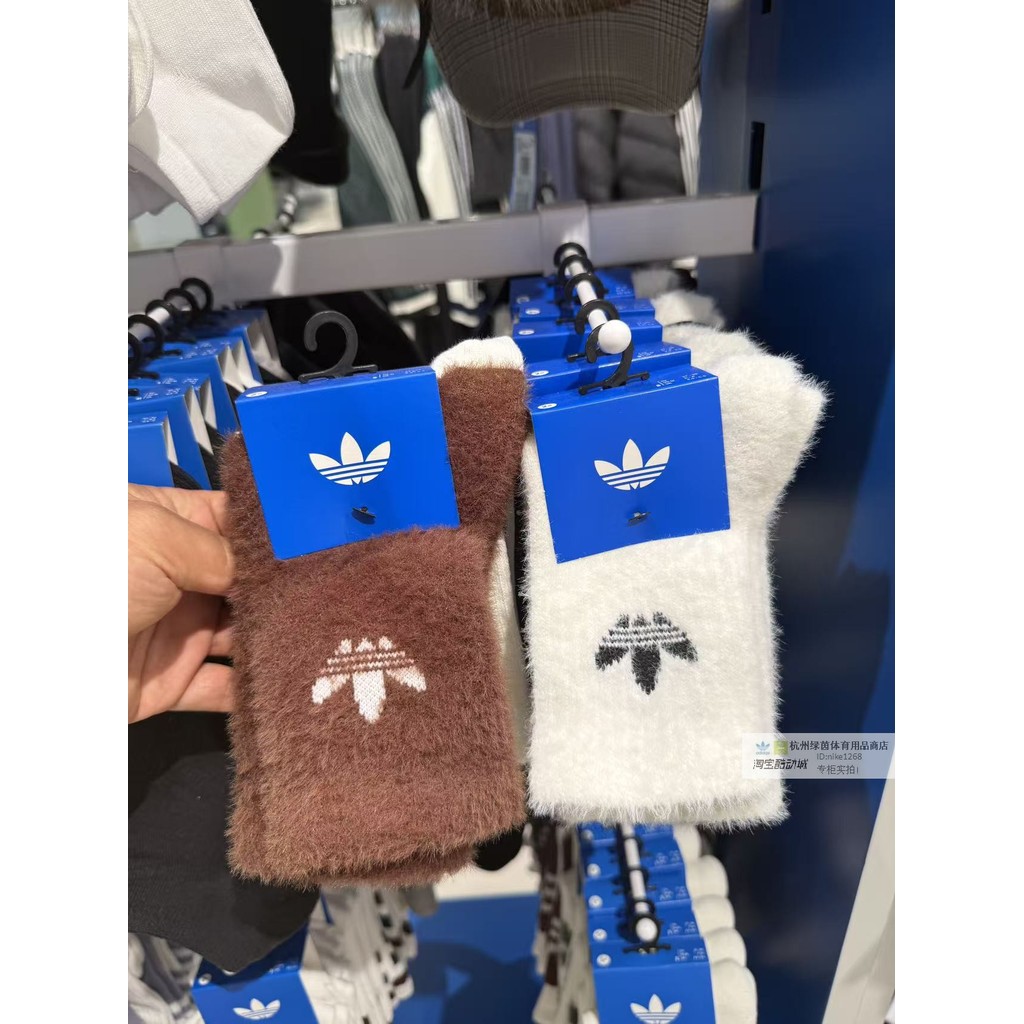 Adidas ของแท้ Adidas Clover Classic 2 คู่ถุงเท้ากลางหลอด 2025 ฤดูหนาวผู้ชายผู้หญิงถุงเท้า JX5217 JX5