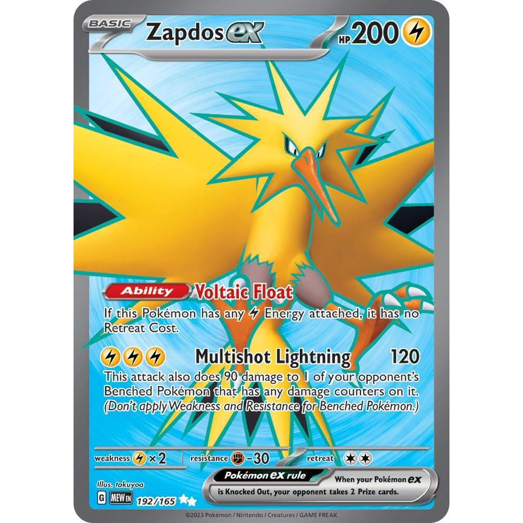 [Binder Condition] Zapdos ex 192 Pokemon Scarlet & Violet 151