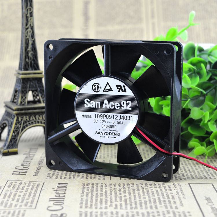 ญี่ปุ่น Sanyo 9025 9 ซม. 9 ซม.แชสซีพัดลม 12V 0.56A 109P0912J4031