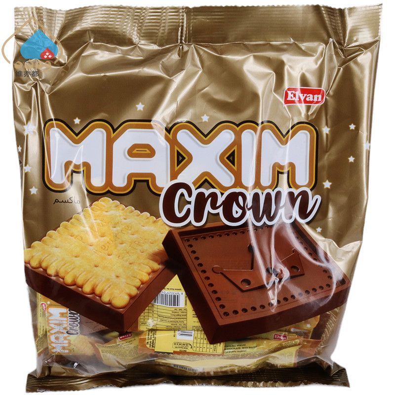 Elvan Crown Milk Chocolate Biscuit Bag Original นําเข้าตุรกี Snacks แพคเกจขนาดเล็กที่เป็นรายบุคคล 8.