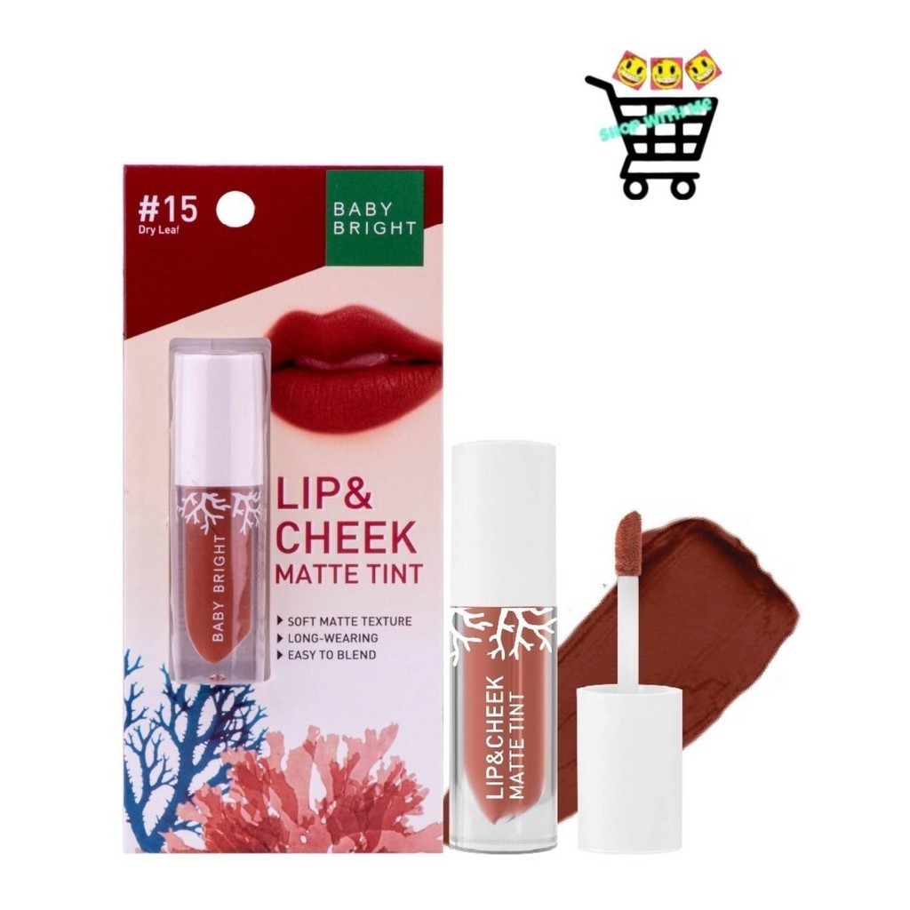 ส่งด่วน Baby Bright Lip & Cheek Matte Tint 2.4g ลิปเบบี้ไบร์ท ลิปทิ้น ทิ้นท์ เนื้อแมท ใช้ได้ทั้งปากและแก้ม