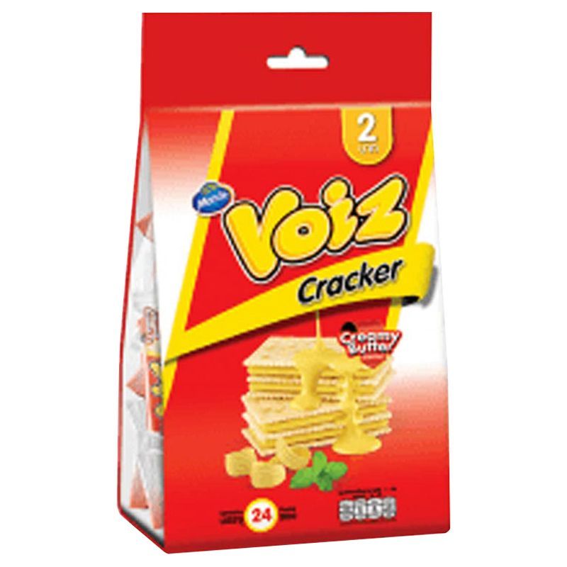 วอยซ์แครกเกอร์สอดไส้ครีมกลิ่นครีมมี่บัตเตอร์ 192กรัม Voiz Creamy Butter Cracker 192g. [หมายเลขบาร์โค้ด 8858279001943]