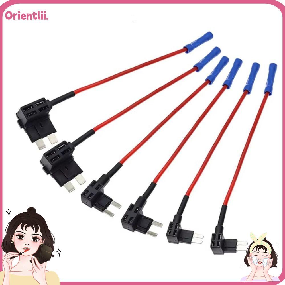 ORIENTTK Car Fuse Holder Tap, 12 V/24 V Mini Fuse Tap Adapter, Standard Automotive Fuse Extender