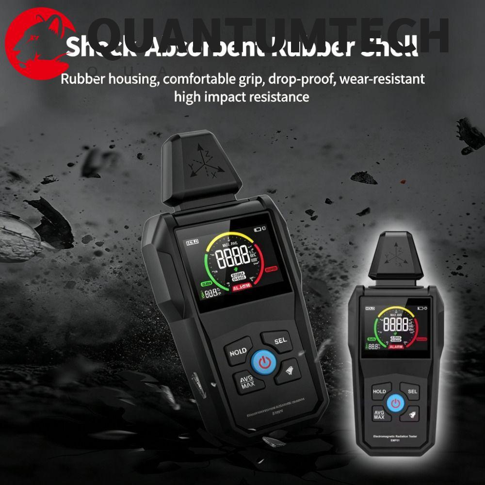 QUANTUMTECH เครื่องตรวจจับรังสีแม่เหล็กไฟฟ้า, EMF01 ความแม่นยําสูงเครื่องทดสอบรังสีสนามแม่เหล็กไฟฟ้า