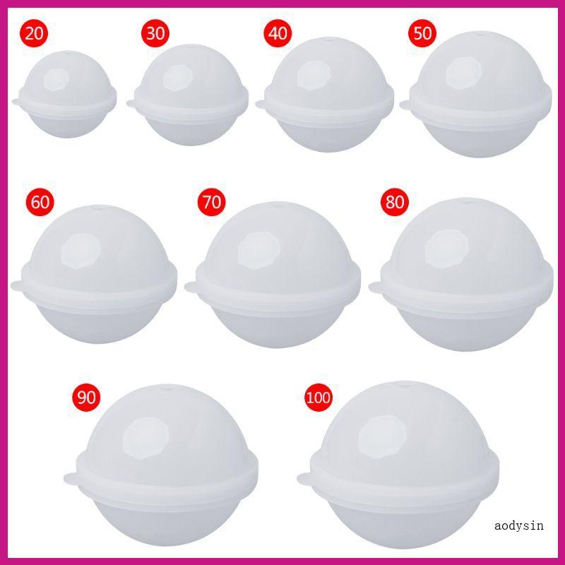 (ส่วนลดสูง)aodysin.th Sphere Round Silicone Mold for Resin Epoxy Homemade Bath Bomb Mold Sphere Roun