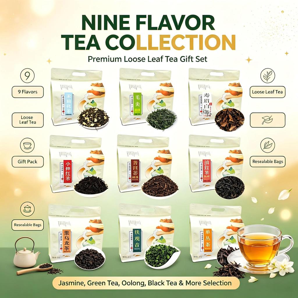 500g ชาดื่มกระเป๋าซิปของตัวเอง Biluochun Maojian ชาเขียว Tieguanyin Dian ชาดํา Single Series A5YC