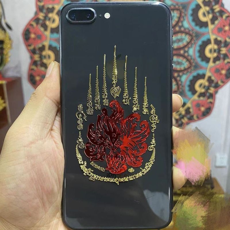 T Thailand Lucky Mobile Phone Sticker Craft Pattern Mobile Phone Metal Self-Adhesive Sticker20260802