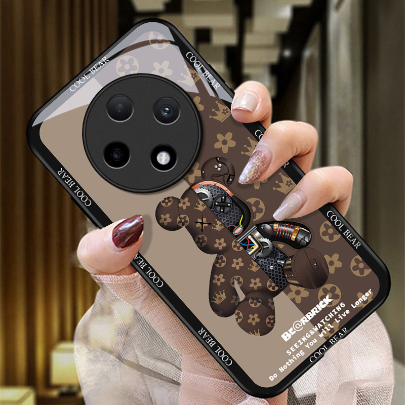 เหมาะสําหรับ OPPOA3pro เคสโทรศัพท์ PJY110 หมีกลเคสโทรศัพท์ A3pro ใหม่ oppo ป้องกันกรณีแก้ว Shock-pro
