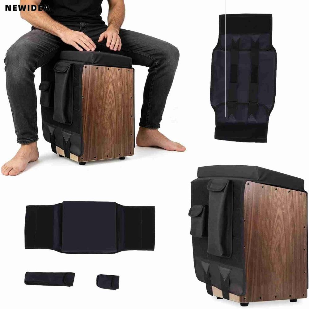 NEWIDEA Cajon , Ergonomic Non-Slip Base Cajon Drum Seat Cushion,แบบพกพาน้ําหนักเบา 2 ด้านข้างกระเป๋า