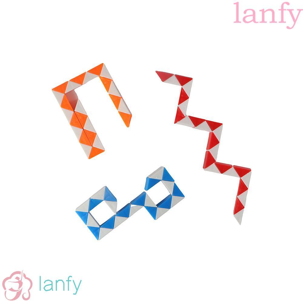 LANFY Magic Snake Cube, Transformable Cube รูปร่างพิเศษ 24 ความเร็ว Magic Snake ไม้บรรทัด, 3D ปริศนา