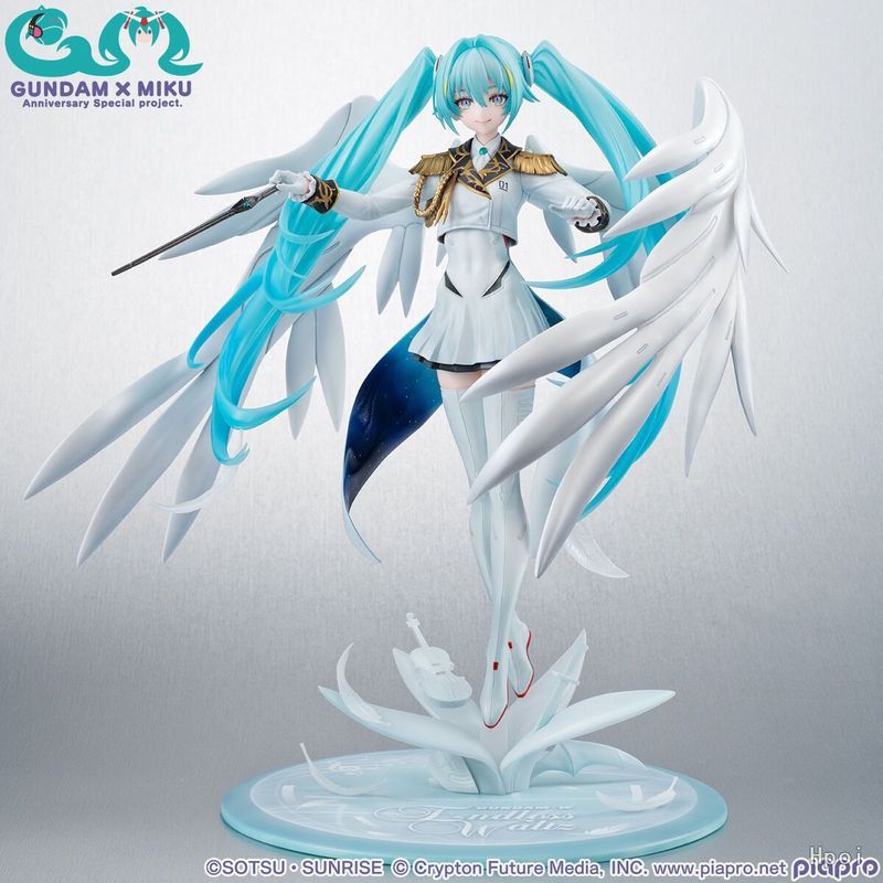 ยี่ห้อใหม่ของแท้พร้อมสต็อก MegaHouse Hatsune Miku x Gundam 45th Anniversary Flying Wing Zero Type Gu