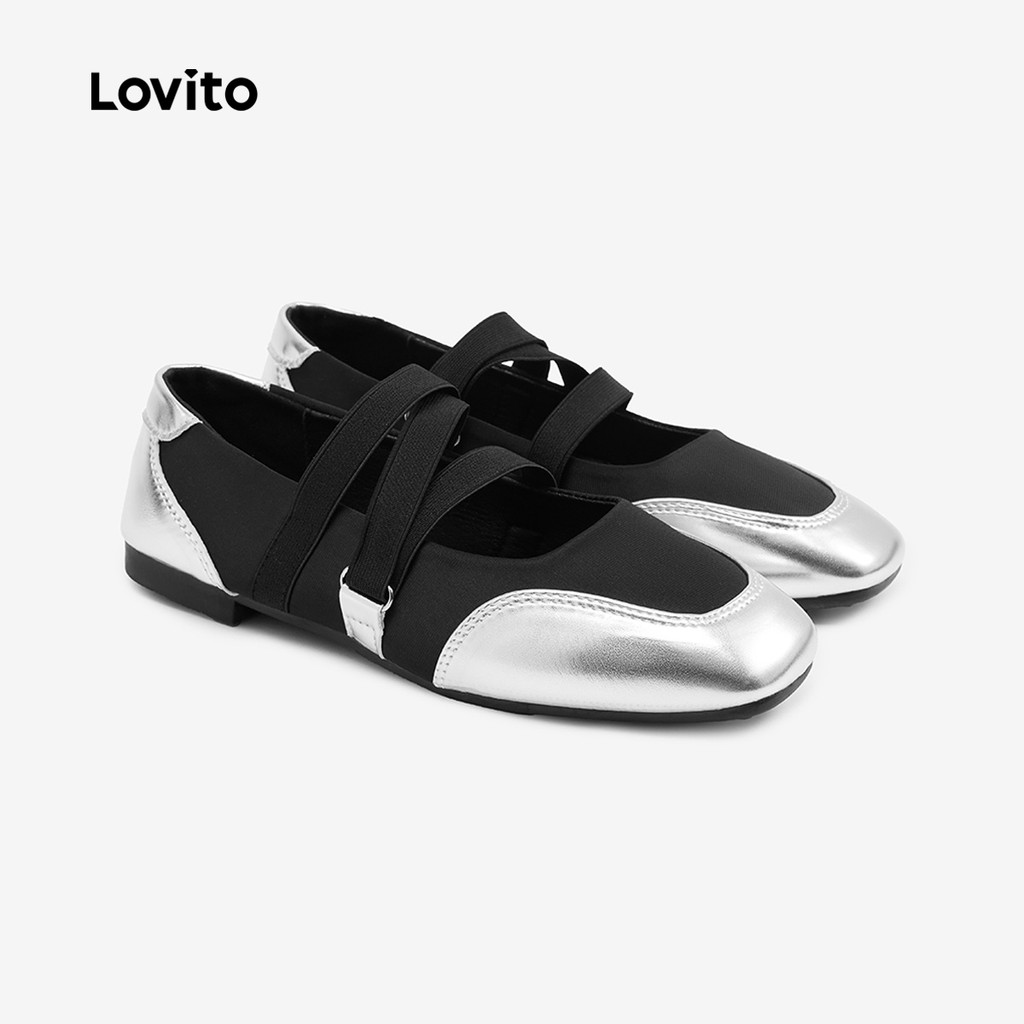 Lovito حذاء باليرينا لطيف — ستايل كوري — صورة 3