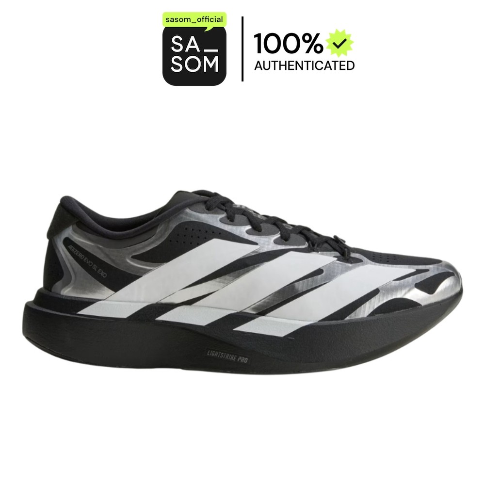 adidas Adizero Evo SL Exo Core Black Cloud White Iron Metallic | ของแท้ ตรวจสอบโดย SASOM